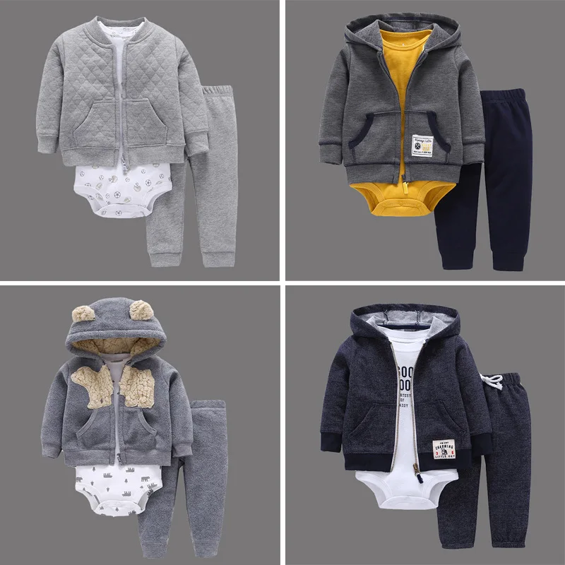 

AliExpress Baby Clothes Cotton Coat Autumn Childrenswear Zipper Cardigan Coat Pants CHILDREN'S Suit