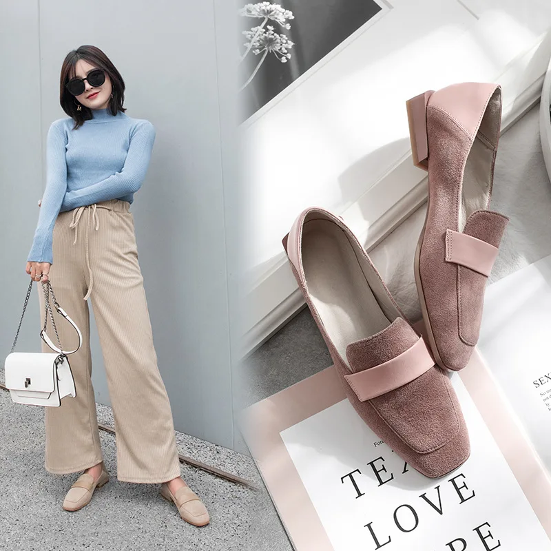 

Soft Dull Polish Genuine Leather Double Purpose Stepping Shoes 2019 Spring And Autumn New Style Flat Loafers Women's Mixed Color