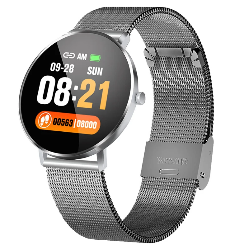 Silver New Smart Watch F25 Smart Bracelet Full Screen Contact GPS Tracker Heart Rate Blood Pressure Step Smart Bracelet Sports Waterpro - Цвет: Silver