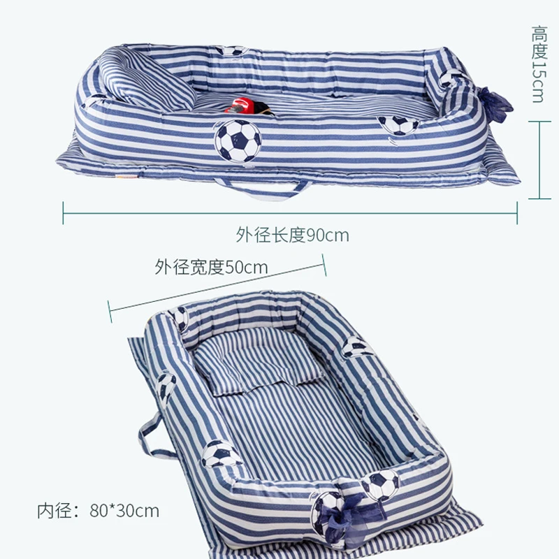 Детская кроватка из хлопка Bionic для новорожденных складная кровать сна дорожная с