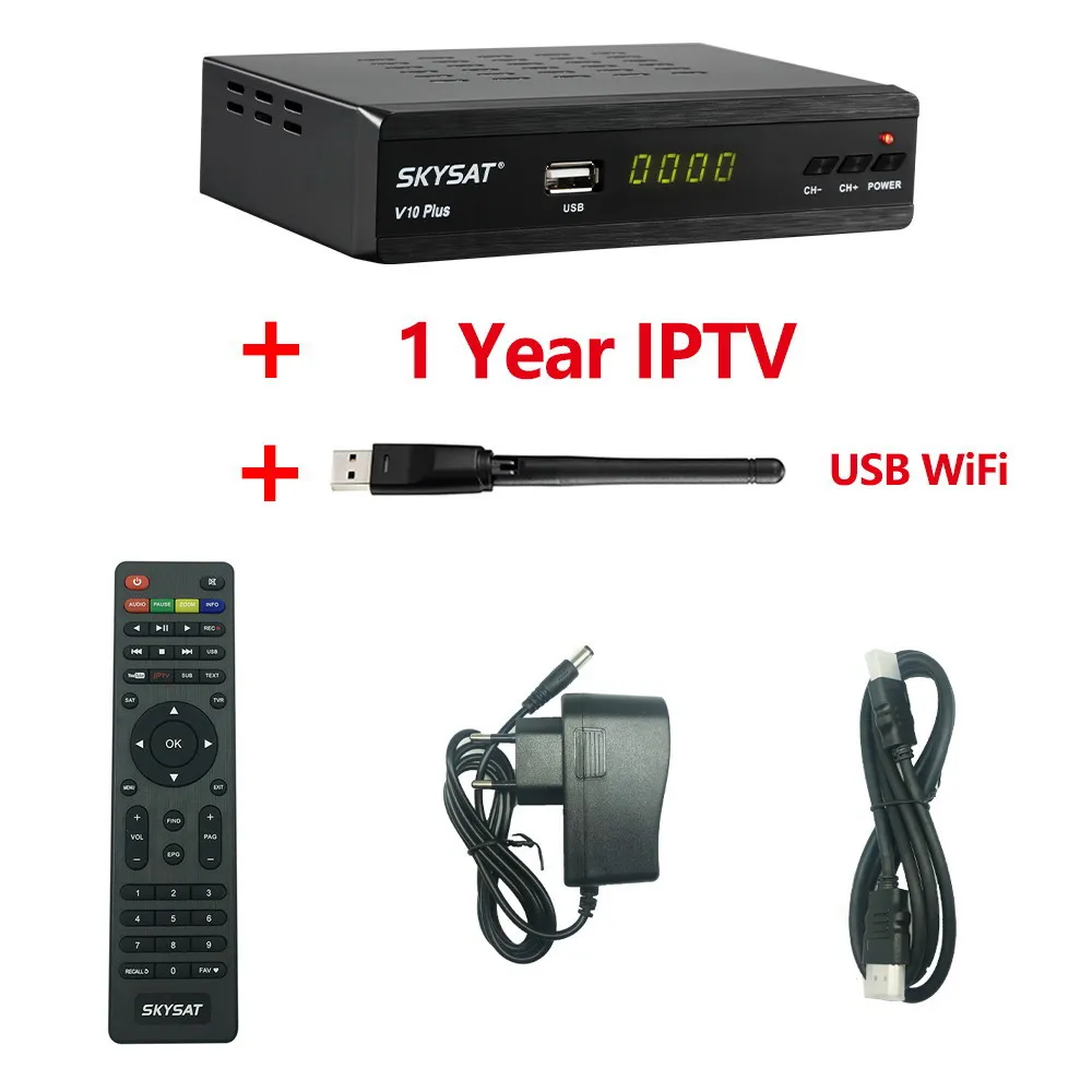 CCCams для Испании Германия Португалия 1 год 7 линий HD спутниковый ТВ приемник наиболее стабильный CCCams сервер - Цвет: V10P WiFi 1year IPTV