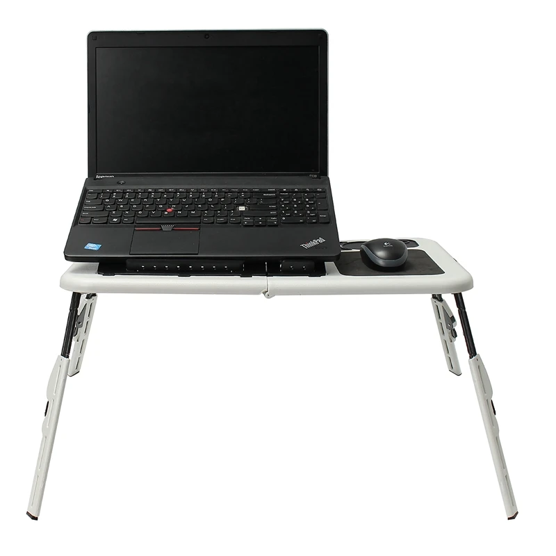  Multi-function Folding Laptop Desk Table Laptop Stand Holder With 2 USB Cooling Fans Mouse Pad Tabl