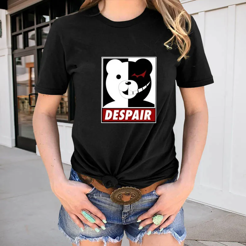 Danganronpa футболки с принтом японского аниме женские футболки с коротким рукавом и круглым вырезом женские Топы Harajuku