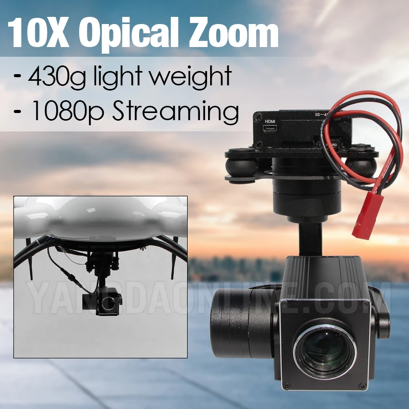 Zoom Camera For Drone 1080p 10x And Uav Drone Camera Gimbal Stabilizer
