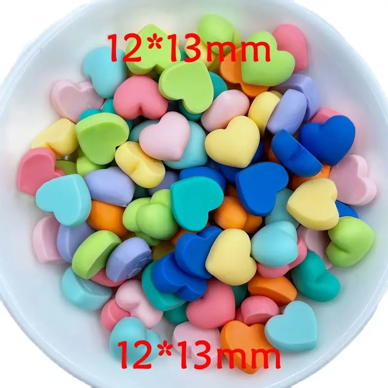 36 Pcs New Cute Mini Cartoon Heart-Shaped Resin Flat Back Cabochon Scrapbook Kawaii DIY Embellishments Charm Accessories C87