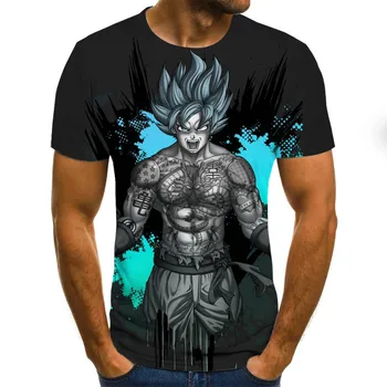 

2020 New Men's Fashion Goku Dragon Ball 3D Print Casual Short Sleeve Cosplay T-Shirt 3D Tshirts Fitness