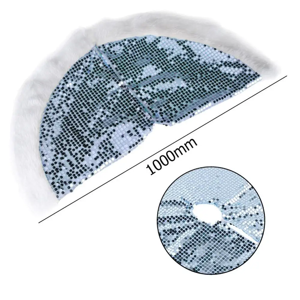 1 шт., белая плюшевая юбка для рождественской елки, меховой ковер, фартуки для рождественской елки, рождественские украшения для дома, вечерние, новогодние, рождественские украшения - Цвет: F