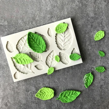 

Leaves Shape Silicone Mold Kitchen Accessories Cake Moulds Gumpaste Candy Cookies Fondant Decoration Easy To Use Soft Tools