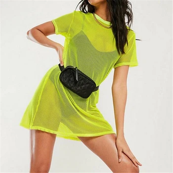

Women Dress Summer Ladies Bikini Cover Up Bathing Suit Mesh Crochet Swimwear Cover Up Beach Dress Ladies Dresses