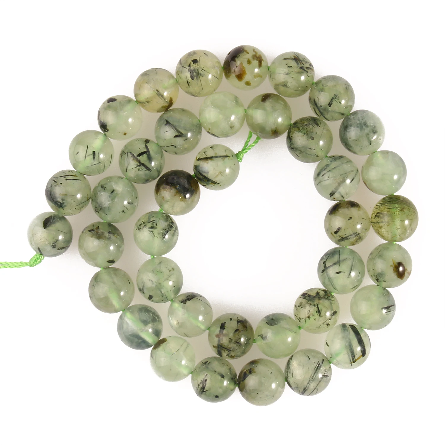 Natural Stone B Prehnite Jade Round Loose Beads for Needlework Jewelry Making 6 8 10mm Diy Bracelet Necklace Accessories 15 inch 2