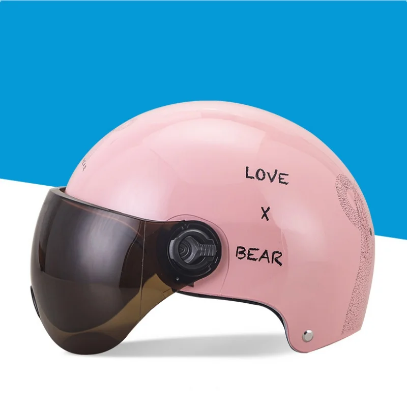 Универсальный мотоциклетный шлем, закрывающий половину лица летний солнцезащитный Электрический автомобильный защитный шлем четыре сезона велосипедный открытый шлем