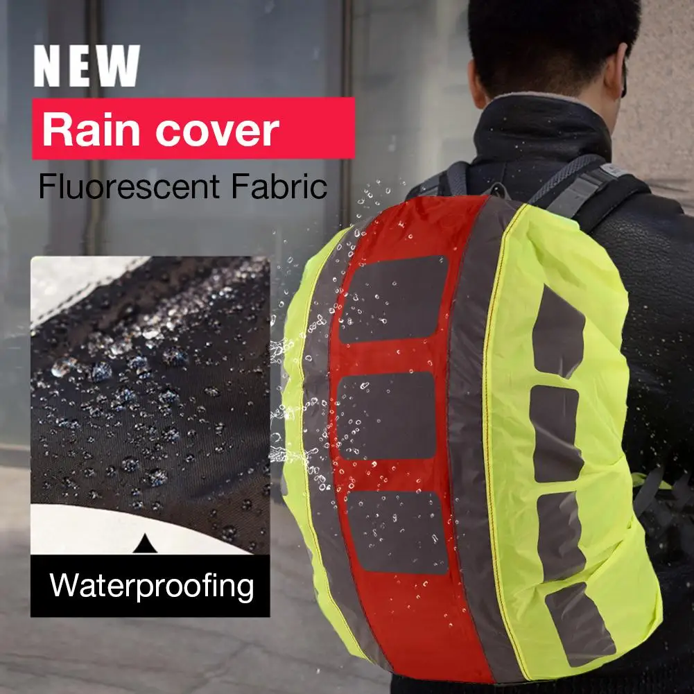 

Reflective Backpack Cover Outdoor Hiking Backpack Rain Cover Shoulder Bag Rain Cover Oxford Cloth Elastic Design