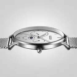 Мужские Ультра тонкие кварцевые часы лучший бренд класса люкс повседневные наручные часы модные часы из нержавеющей стали мужские