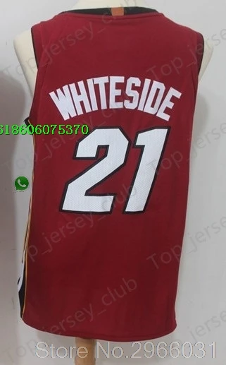 for men A+++ Качественная мужская футболка для взрослых#3 Dwyane Wade 7 Goran Dragic 21 Hassan Whiteside Jersey - Цвет: for men