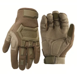 Men's Tactical Military Gloves Outdoor Sports Full Finger Touch Screen Mittens Non Slip Wear Resistant Rubber Protective Gloves