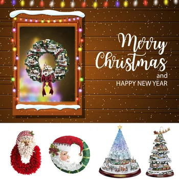 

Christmas Pattern Cartoon Stickers Waterproof Window Glass Door Holiday Home Decoration NK-Shopping