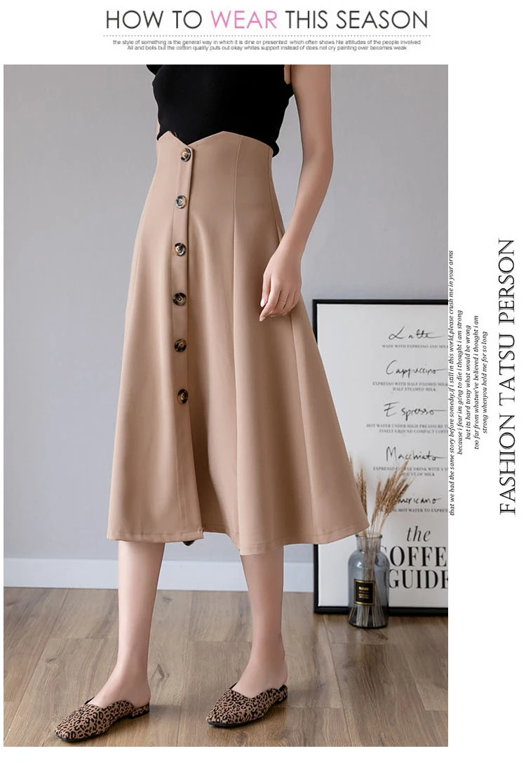 Юбки faldas mujer женские осенне-зимние moda офисные миди длинные черные винтажные Ретро уличные юбки с высокой талией jupe женские