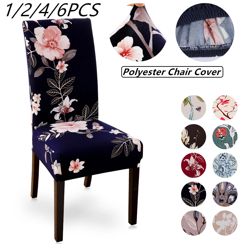 New 1/2/4/6PCS Chair Cover Elastic Seat Chair Covers Xmas Stretch High