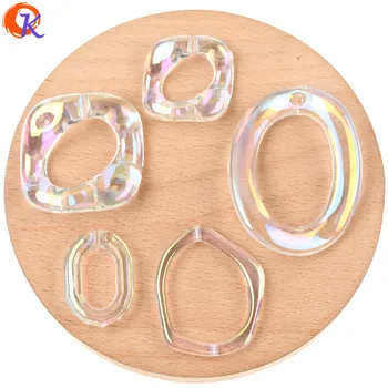 

Cordial Design 100Pcs Acrylic Beads/Hand Made/Connectors/DIY Beads Making/Aurora Effect/Earring Findings/Jewelry Accessories