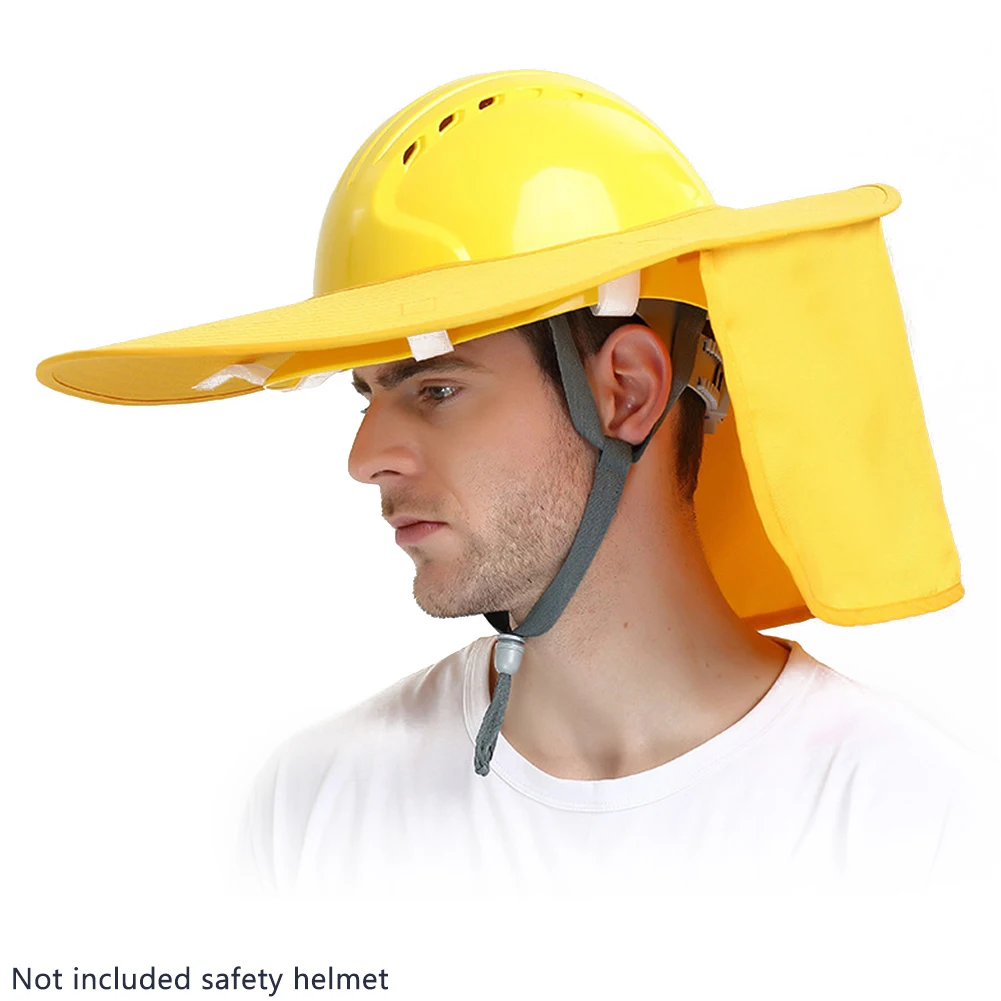 Солнцезащитная шляпа, солнцезащитный козырек с широкими полями, анти-УФ, дышащая, на открытом воздухе, полноразмерная конструкция, нетканый защитный шлем - Цвет: Цвет: желтый