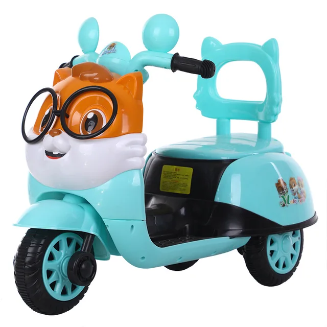 New Children's Electric Motorcycle Baby Tricycle Boy and Girl Toddler Toy Stroller Charging and Sitting 1