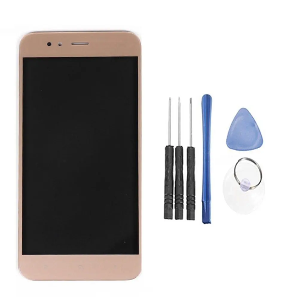 no frame golden Для Xiaomi mi A1/mi 5X стекло ЖК-дисплей сенсорный экран монтажная панель оптическая рамка экран дигитайзер Запасная часть - Цвет: no frame golden