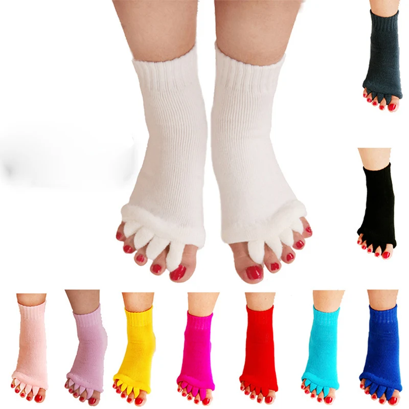 

1 Pair Five Toe Socks Orthotics Separators For Toes Bunion Corrector Orthopedic Hallux Valgus Posture Correction Ectropion