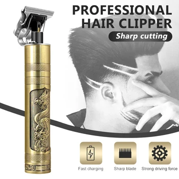 

Pro Close-cutting Hair Trimmer Rechargeable Electric Hair Clipper Barbershop Cordless 0mm T-blade Baldheaded Outliner Men