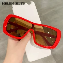 

Oversized One Piece Sunglasses Women Fashion Flat Top Punk Sun Glasses Men Trendy Shades Goggle Female Eyewear Gafas De Sol