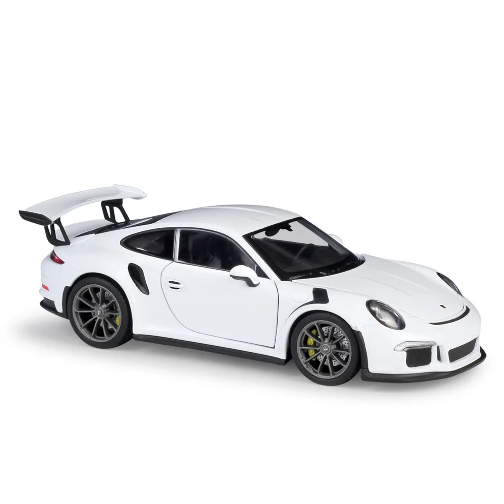 WELLY 1:24 Масштаб литья под давлением симулятор автомобиля Porsche 911 GT3 RS модель автомобиля сплав спортивный автомобиль металлическая игрушка гоночный автомобиль игрушка для детей подарок - Цвет: White