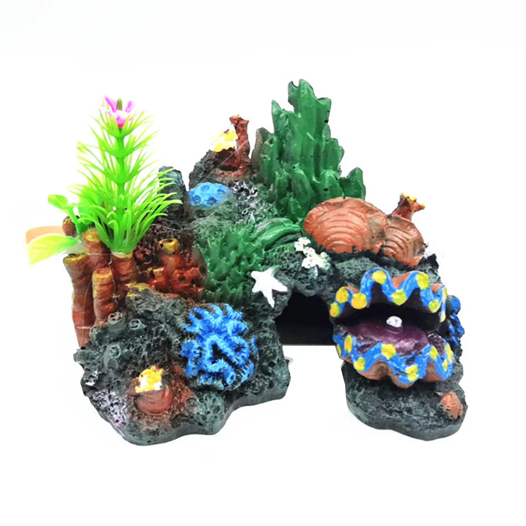 Аквариумные украшения для аквариума коралловые скалы - Цвет: A