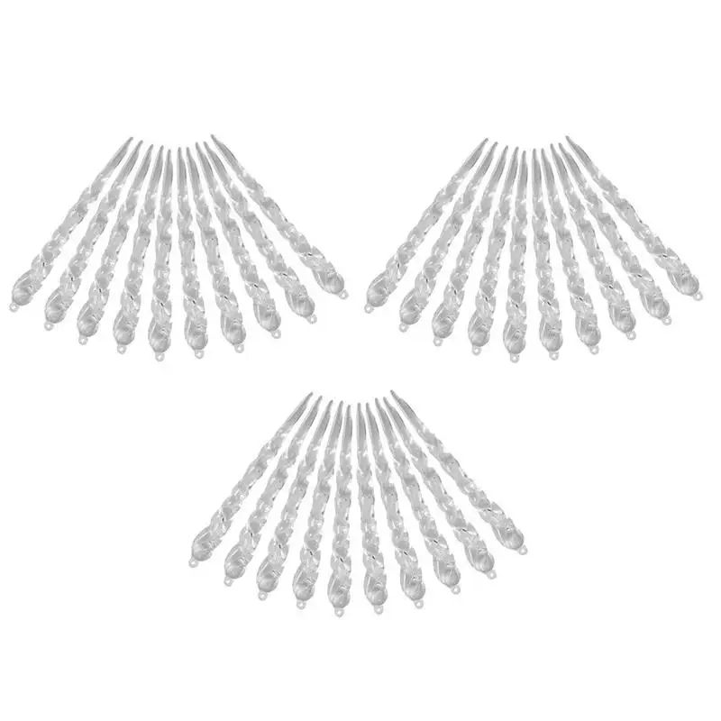 

30pcs Crystal Icicles Home Living Room Chandelier Pendant Display Christmas Tree Drop Ornament Decorations