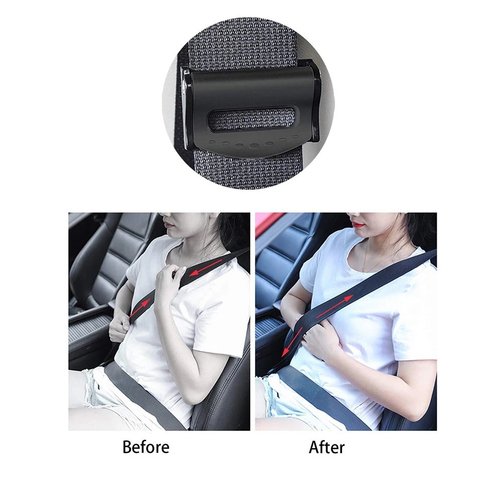 Seat Belt Clip 2pcs Upgrade Universal Car Seat Belts Clips Fitted Safety Adjustable Stopper Buckle ABS Interior 4 Colorful Accessories Set