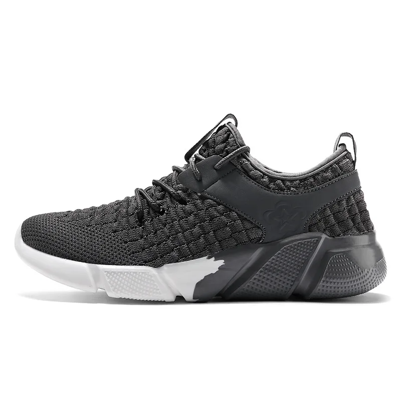 

2018 Summer Breathable Athletic Shoes Korean-style Trendy Shoes Running Shoes Casual Fly Woven MEN'S SHOES Mesh Shoes