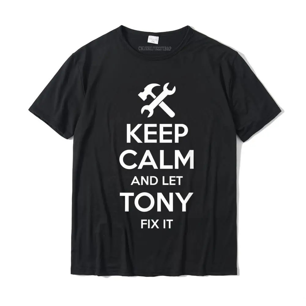 Latest Europe Casual Short Sleeve T Shirts Lovers Day Crew Neck Pure Cotton Tops T Shirt for Men T Shirts Casual TONY Fix Quote Funny Birthday Personalized Name Gift Idea T-Shirt__32895 black