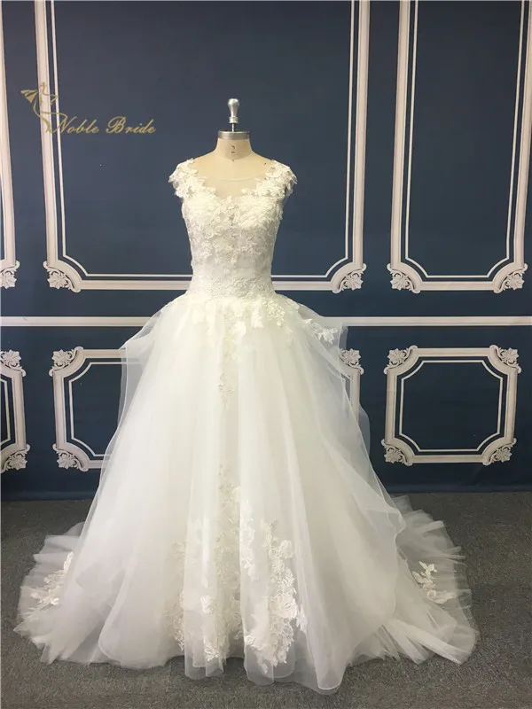 same as picture Бальное платье принцессы Свадебное платье для невесты красоты Vestido de noiva на заказ свадебные платья, платья невесты - Цвет: same as picture