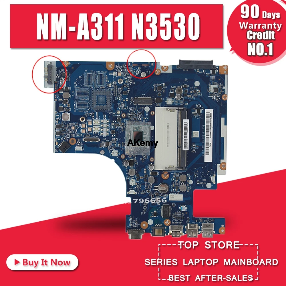 

Brand New !!! ACLU9 / ACLU0 NM-A311 Motherboard for Lenovo G40-30 laptop Motherboard ( for intel N3530 CPU ) 100% tested