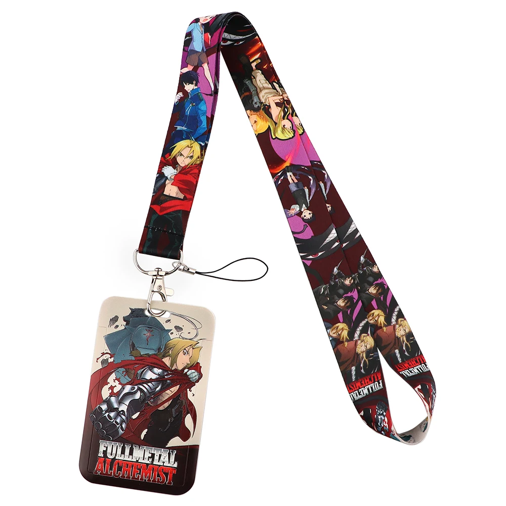 ER1416 Anime Alchemist Lanyard Card Holder Student Hanging Neck Mobile Phone Badge Subway Access Jewelry | Канцтовары для офиса и
