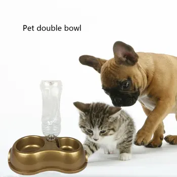

DGL107 Pet Cat Dog Water Drinker Dispenser Food Stand Hamster Feeder Dish Bowl Bottle 2 In 1 Design Feeding Water Drinker