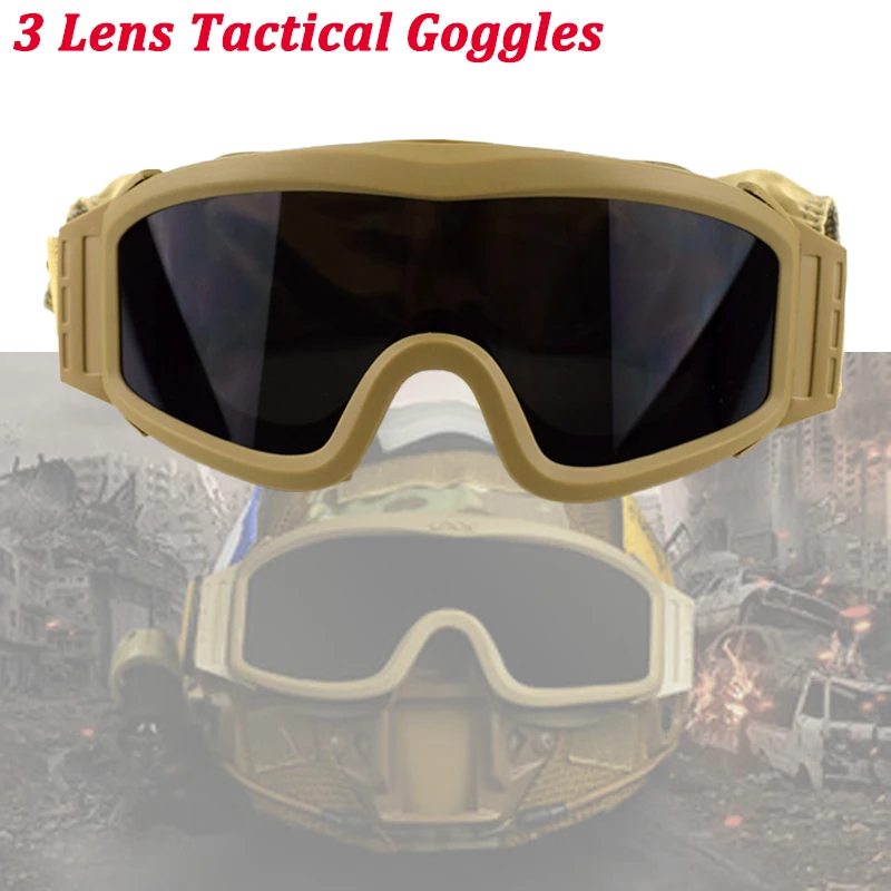 

Outdoor Goggles Protective Tactical Military Glasses Shooting Hunting Glasses Work Glasses Safety Eye Protection