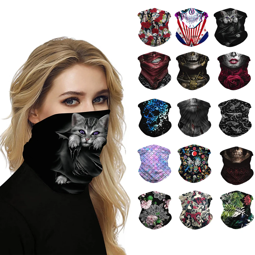 Pañuelo mágico para la cara para hombre y mujer, pañuelo de tubo para el cuello, diadema para motocicleta, ciclismo, uso al aire libre, Unisex, 1 unidad