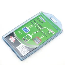 

1PC Portable Soft Plastic Double Sided ID Card Unisex Badge Work ID Card Holder Durable Protector Cover Case with Lanyard