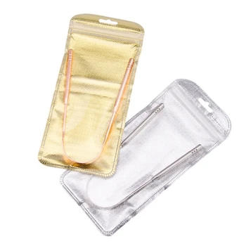 

2Pcs Tongue Scraper Cleaner Metal Cleaning Scraper for Men and Women Tongue Toothbrush Oral Care Hygiene Tool