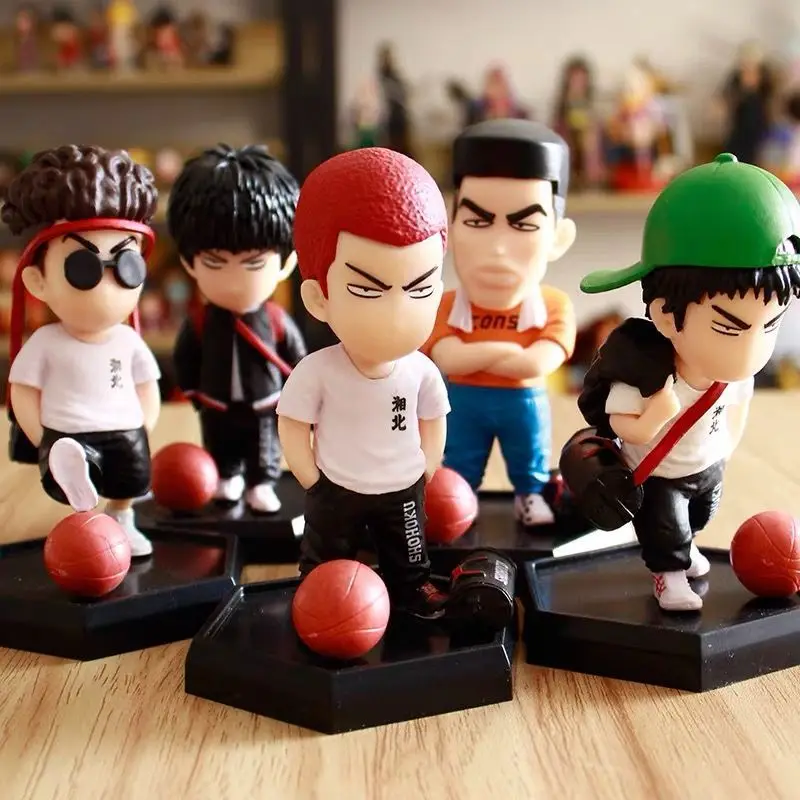 5 шт./компл. аниме Slam Dunk Q версия Akagi Sakuragi Hanamichi Rukawa Takenori Miyagi ручная работа куклы