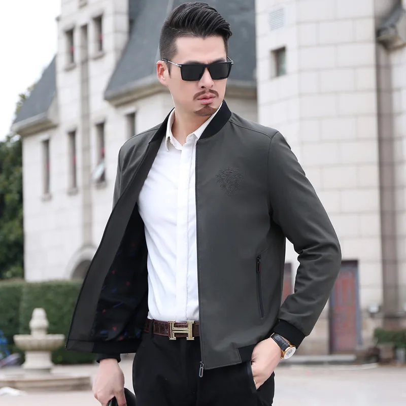 

Middle Age Men's Wear 2019 Autumn Jacket Male Leisure Time Trend Short Fund Baseball Serve Buddhist Monk Lead Loose Coat