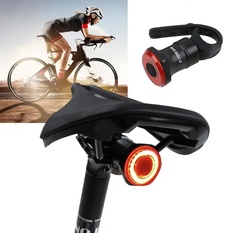 Waterproof Intelligent Induction Bike Brake Taillights Mountain Bike Lights Usb Charging Road Bicycle Night Riding Taillight