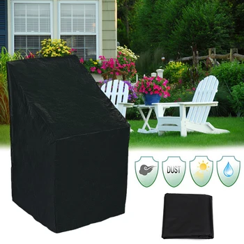 

Stacked Chair Dust Cover Storage Bag Outdoor Garden Patio Furniture Protector High Quality Waterproof Dustproof Chair Organizer