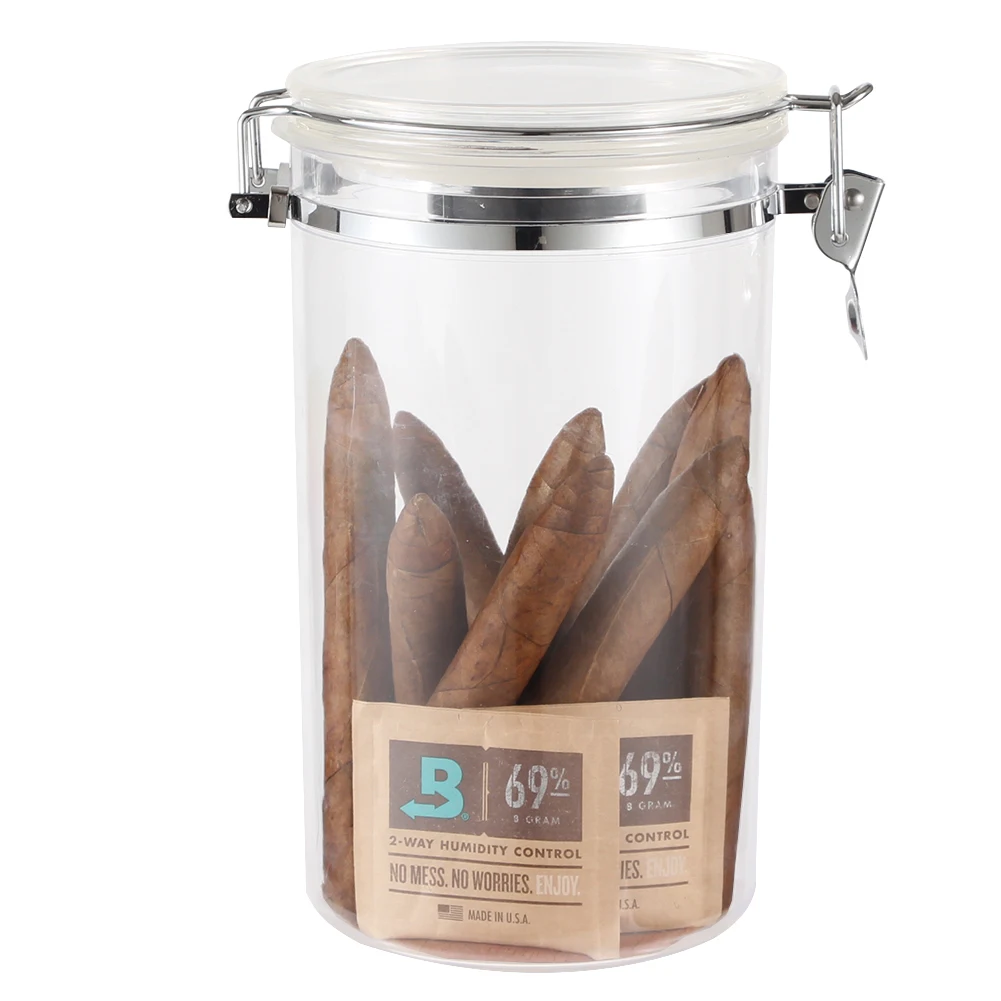 Boveda пластиковый держатель гумидор для сигары большая емкость портативная коробка для сигар с увлажнителем сигары дорожная банка