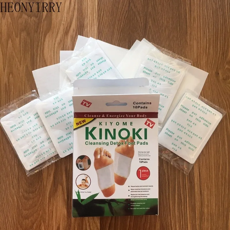 Kinoki 10 шт. подушечки+ 10 шт. Kinoki детоксикационные патчи для ног, подушечки для токсинов, токсинов, для похудения, очищающие травяные клеящиеся массажеры для ног