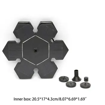 

Snowflake Shape Miniature Floating Solar Fountain Pond Monocrystalline Panel GXMA